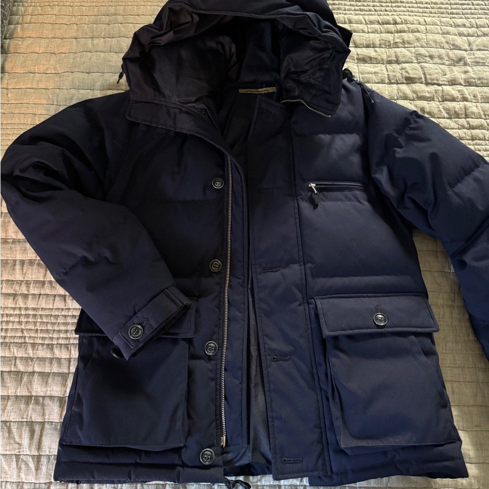 Journal Standard Men's Navy Puffer Jacket